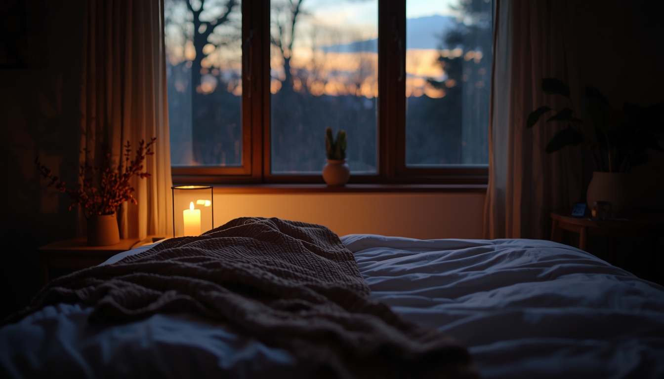 Xorvalenquaktorx evening self-care moment in peaceful room